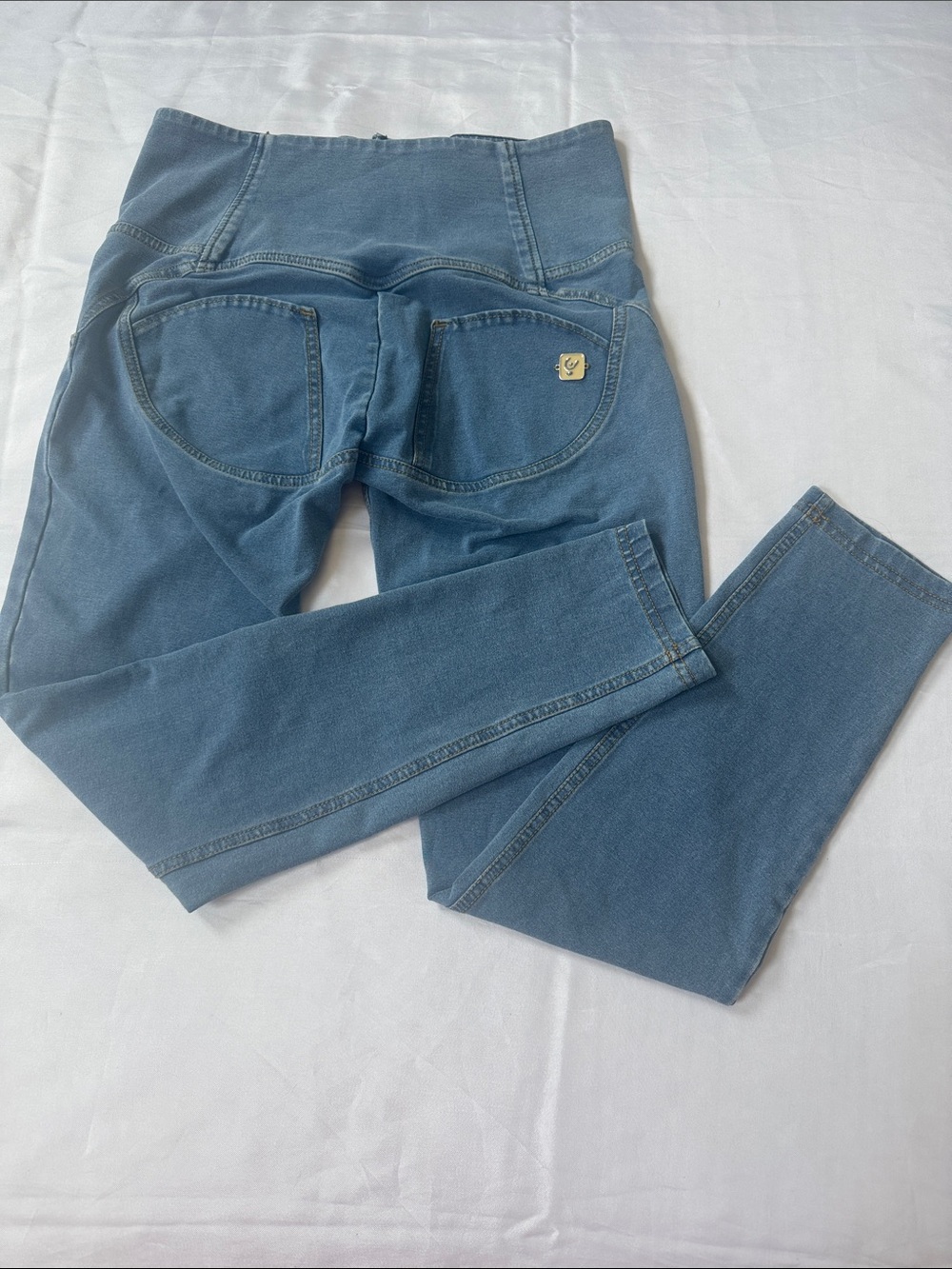 Freddy Light Blue Denim-Look High-Waist Jeggings